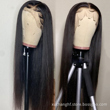 Wholesale 10A Grade 10-30 Inch Virgin Cuticle Aligned Peruvian Human Hair Wig,180% Density Body Wave Preplucked Lace Frontal Wig